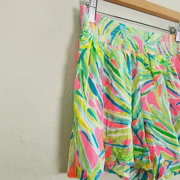 Lilly Pulitzer Kat Flowy Shorts Tiki Pink Neon Print - Small NWOT Style 25367 - Picture 4 of 8